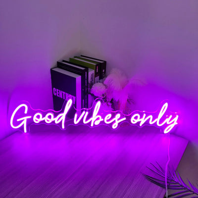 Bring Positivity Home with Good Vibes Only Neon Signs