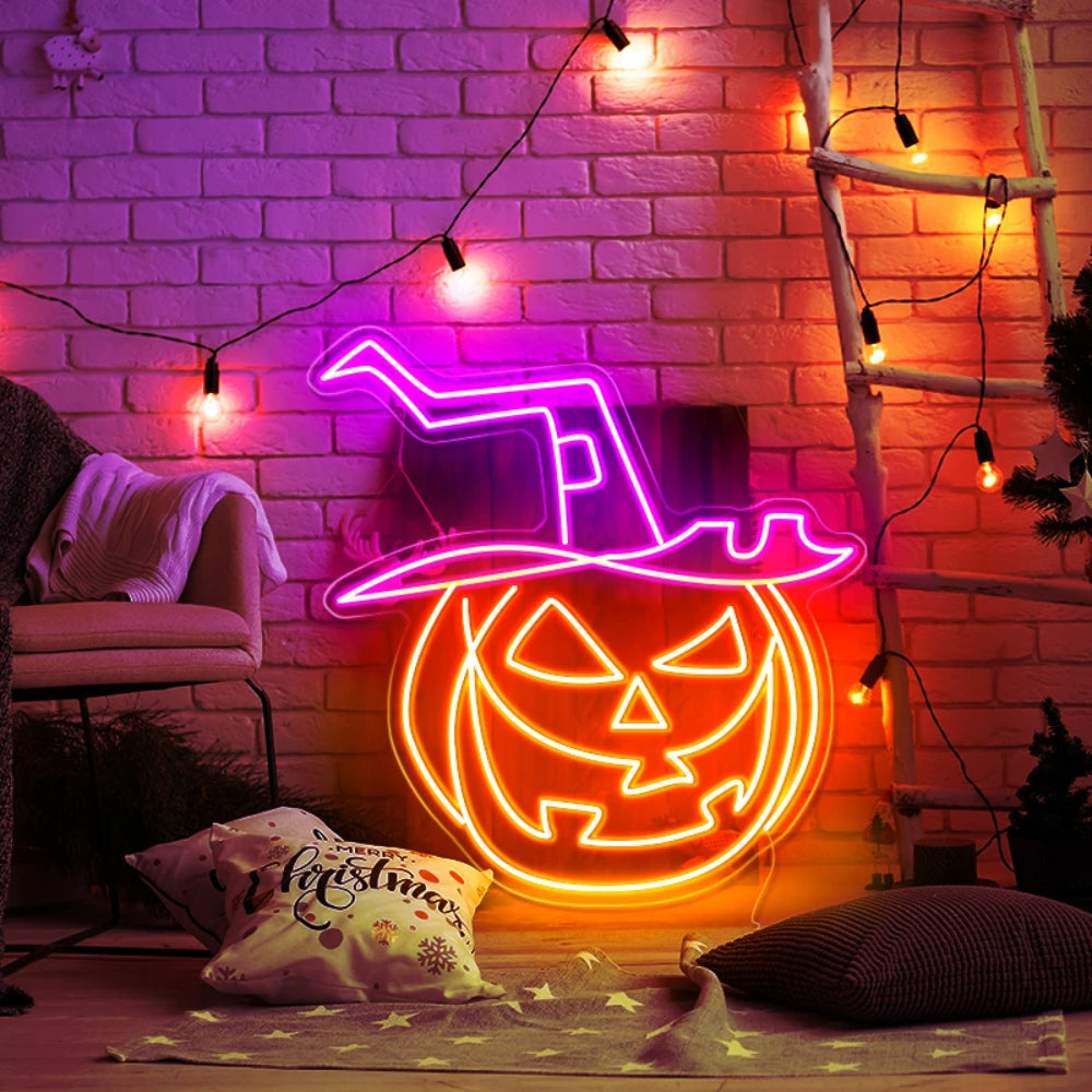 Halloween Pumpkin Neon Sign