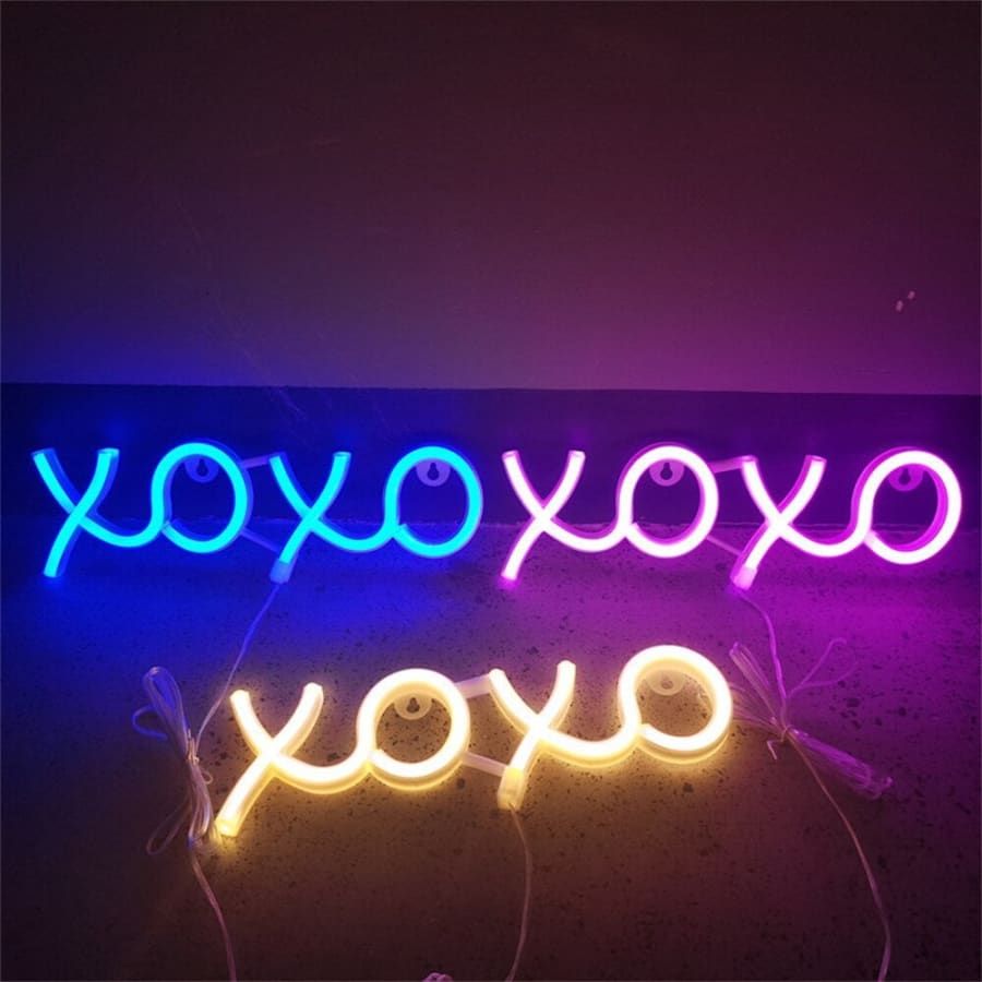 * XOXO * Aesthetic LED Neon Light in Acrylic Box